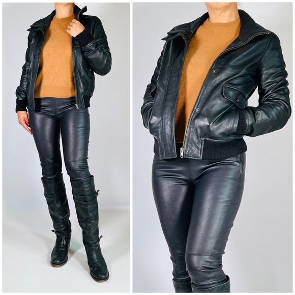 THEORY leather moto jacket - Picture 3 of 15